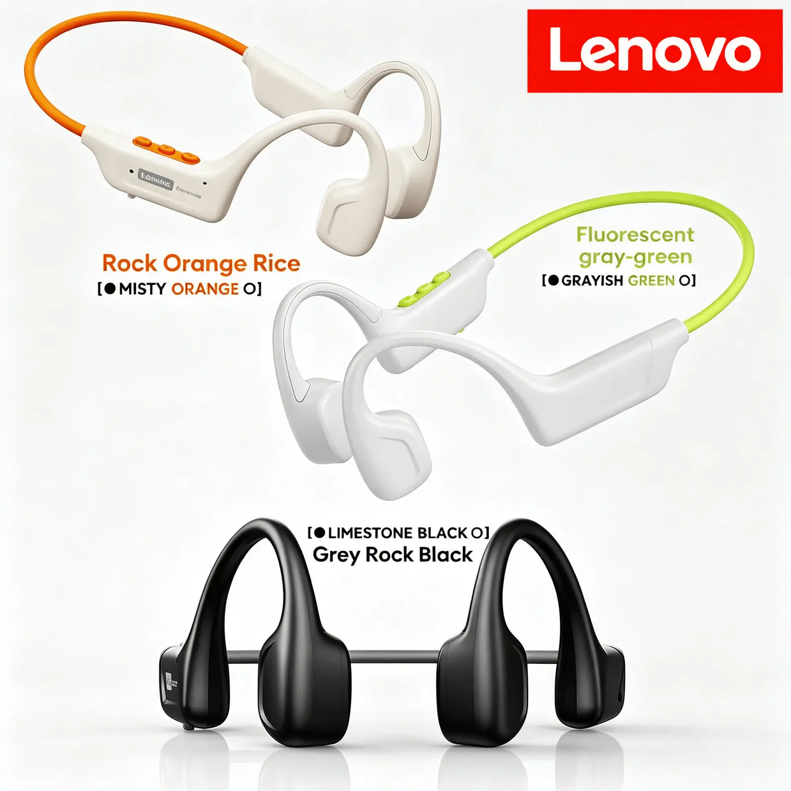 Lenovo S102 Earphones Bone Con - Bone Conduction Running Headphones 评论和价格