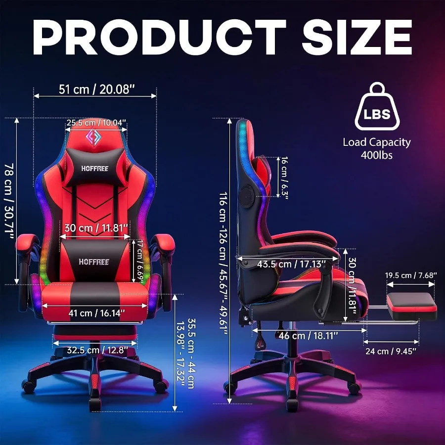 RGB Gaming Chair with Speakers - Speakers 评论和价格