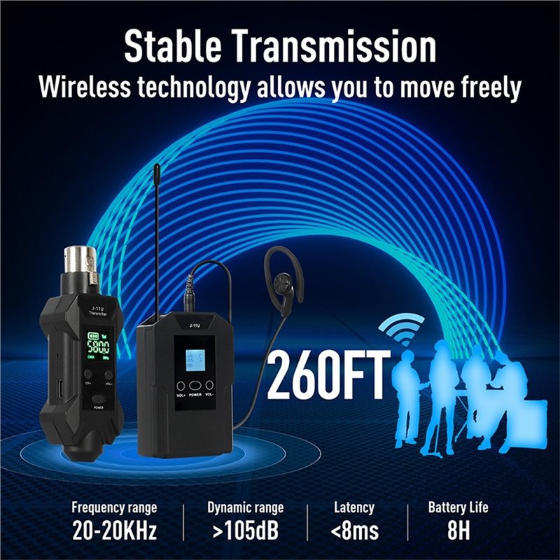 |PORTABLE| J-11U Wireless In-E - In Ear Monitors For Singers 评论和价格
