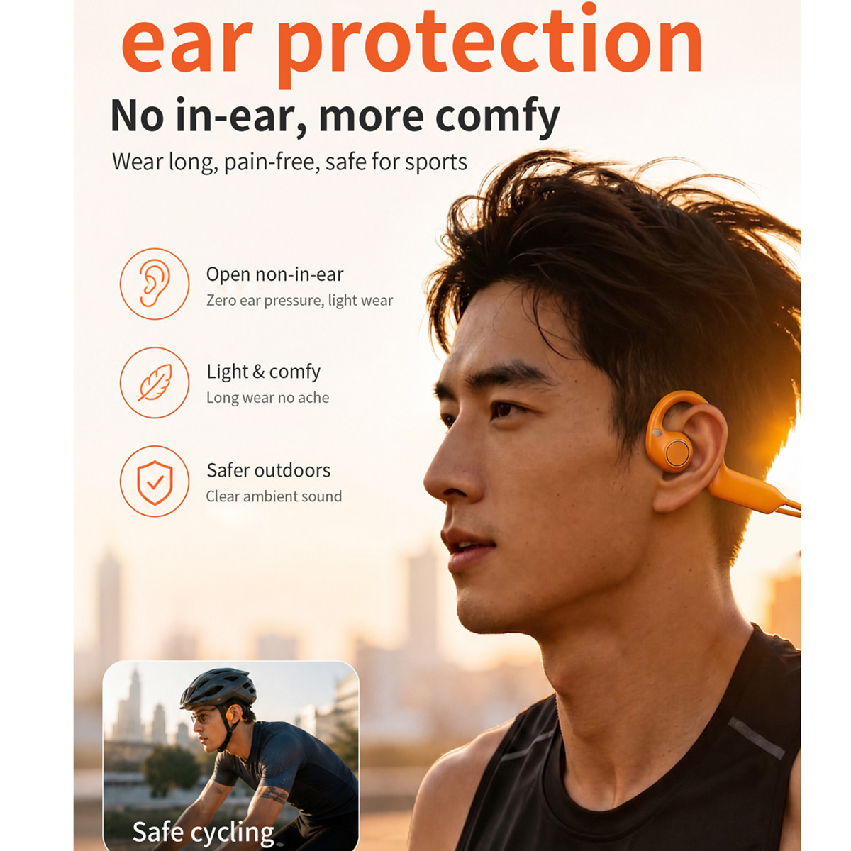 New Smart Camera Earphone Bone - Bone Conduction Running Headphones 评论和价格