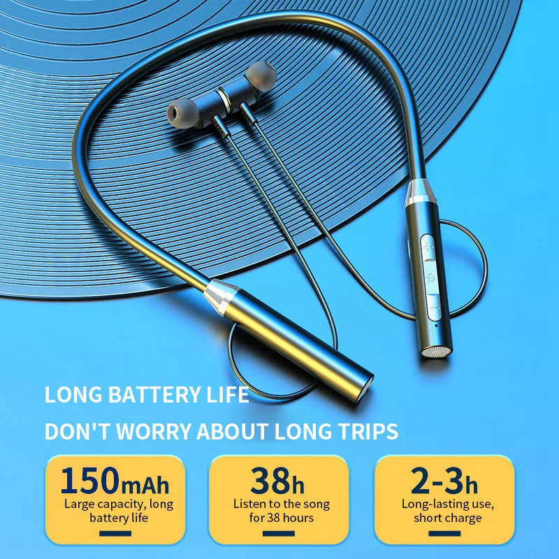 9D Bluetooth Earphones Wireles - Magnetic Neckband Sports Earphones 评论和价格