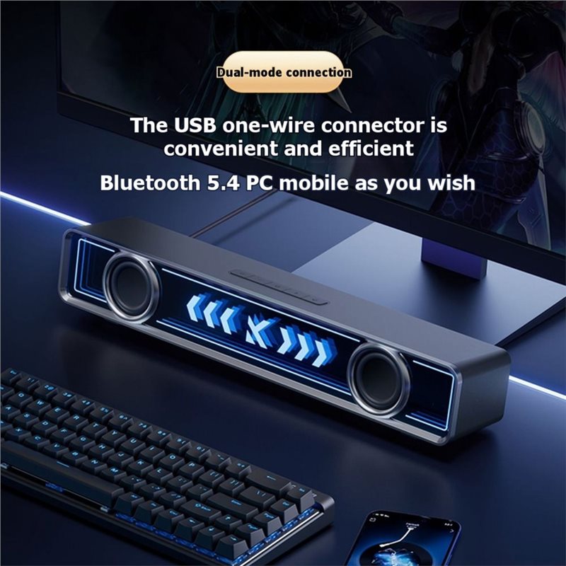 ABJF Desktop Computer Speaker  - Rgb Computer Soundbar For Pc 评论和价格
