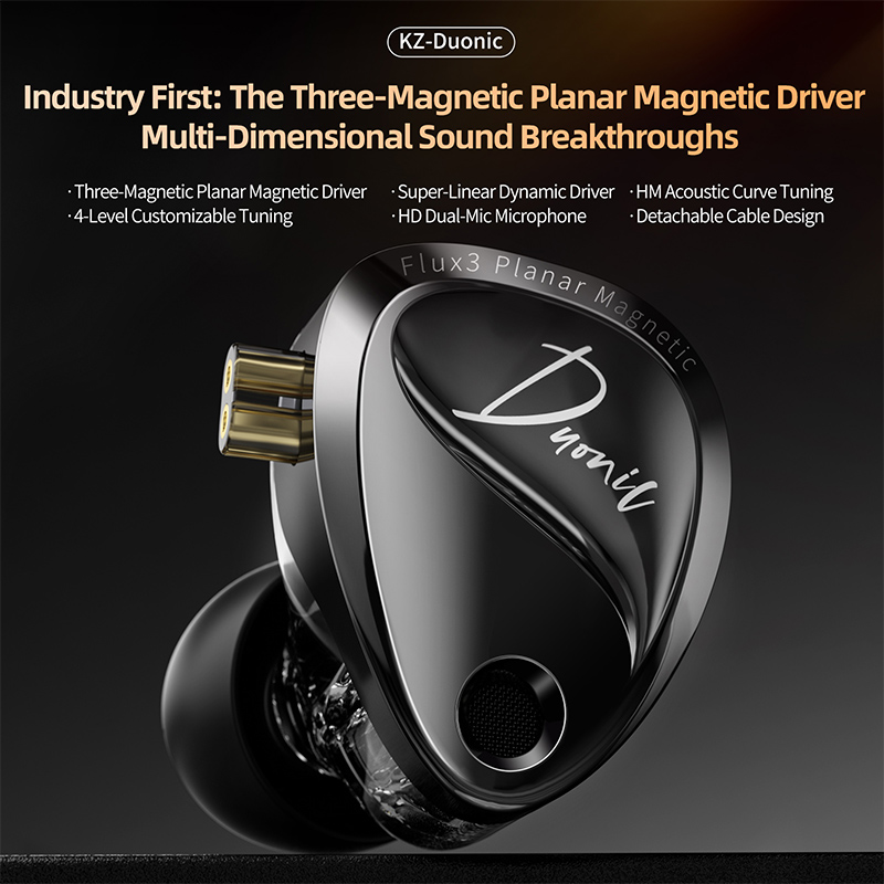 KZ Duonic Wired IEMs Triple-Ma - Planar Magnetic Iem Earphones 评论和价格